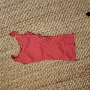 Pink tank with built in bra size medium